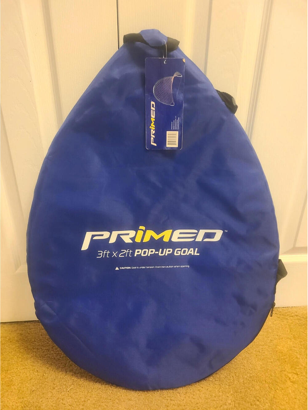 Primed New 3' x 2' Pop Up Soccer Goal Quick Setup w/ Carry Bag NWT